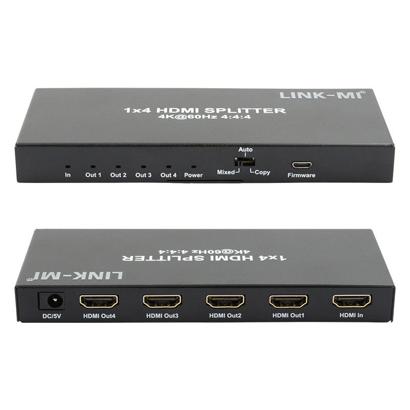 HDMI 2.0 HDMI Extender Splitter 60Hz 1x4 Unterstützung 3D 18G HDR 1 In 4 Out AV Splitter