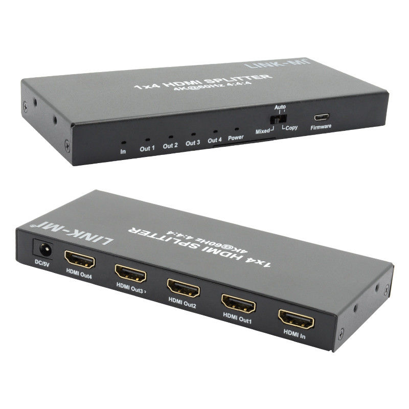 HDMI 2.0 HDMI Extender Splitter 60Hz 1x4 Unterstützung 3D 18G HDR 1 In 4 Out AV Splitter