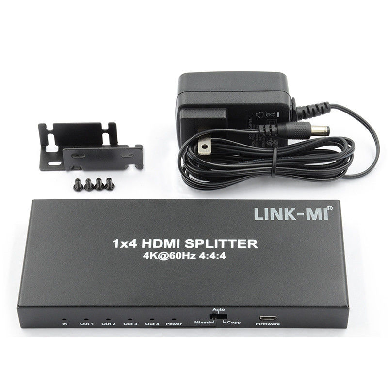 HDMI 2.0 HDMI Extender Splitter 60Hz 1x4 Unterstützung 3D 18G HDR 1 In 4 Out AV Splitter