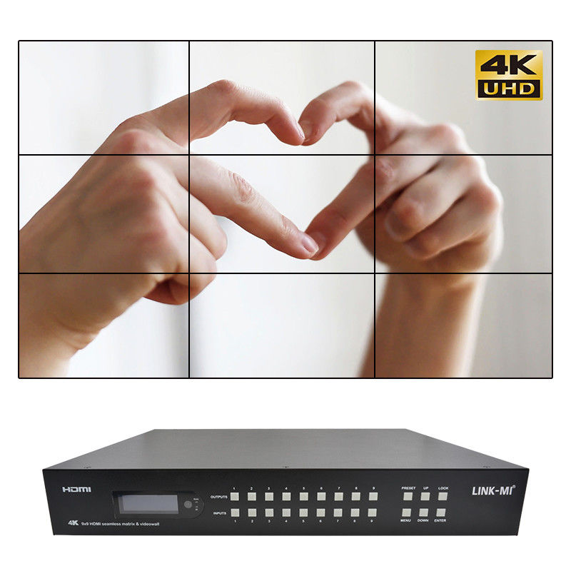 9x9 70M HDMI Video Wandprozessor HDMI Splitter 3x3 4K HDMI Matrix Extender