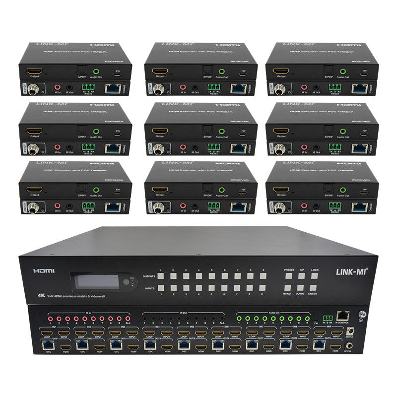 9x9 70M HDMI Video Wandprozessor HDMI Splitter 3x3 4K HDMI Matrix Extender