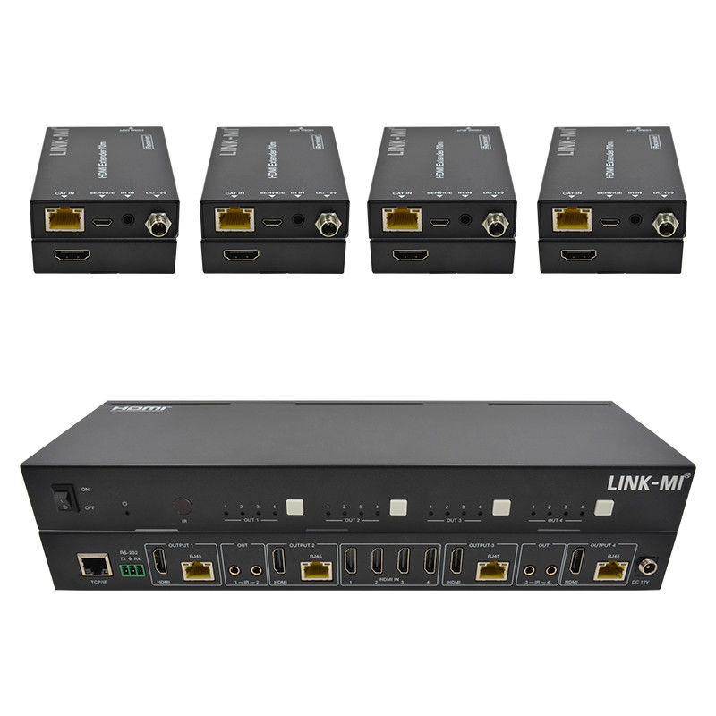 70M 4X4 HDMI-Matrix mit IR-Matrix-Funktion 18Gbps 4K@60Hz HDMI 2.0b POC