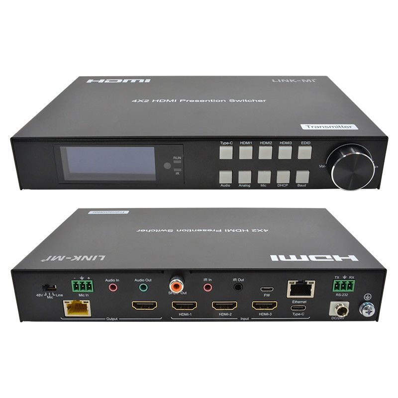 18 Gbps 4K Video HDMI Switch 2.0 HDBaseT Switch mit HDMI und USB - C Eingängen