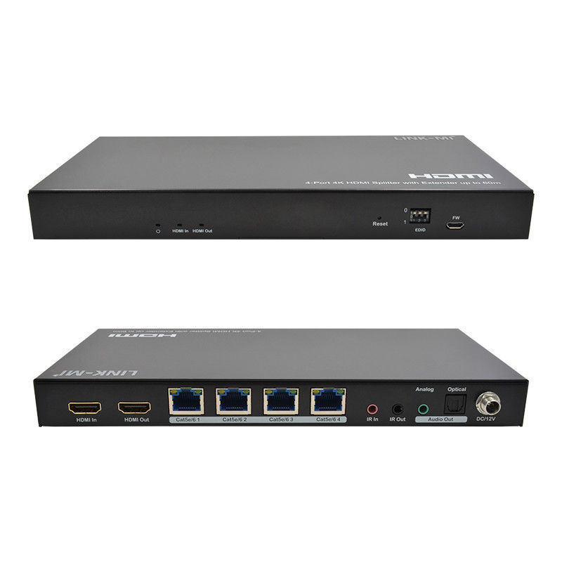 1x4 4K Wireless HDMI Splitter Extender Unterstützung 60m 4K@60Hz AV Splitter über RJ45