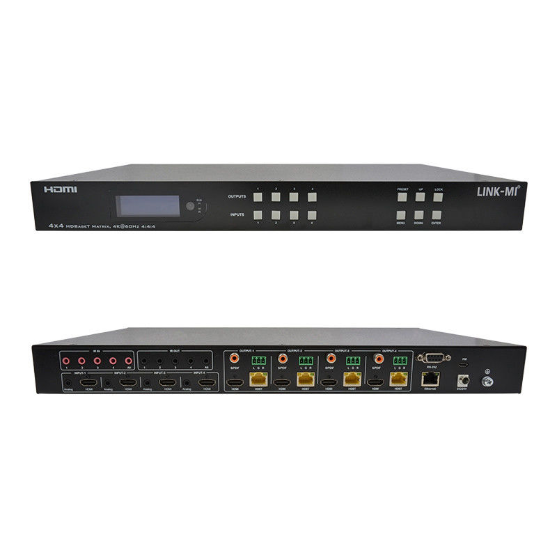 70m 4x4 HDMI Audio Matrix Switch mit 4 HDMI Loop Out für 4 Port Video Switch