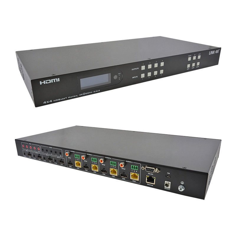70m 4x4 HDMI Audio Matrix Switch mit 4 HDMI Loop Out für 4 Port Video Switch