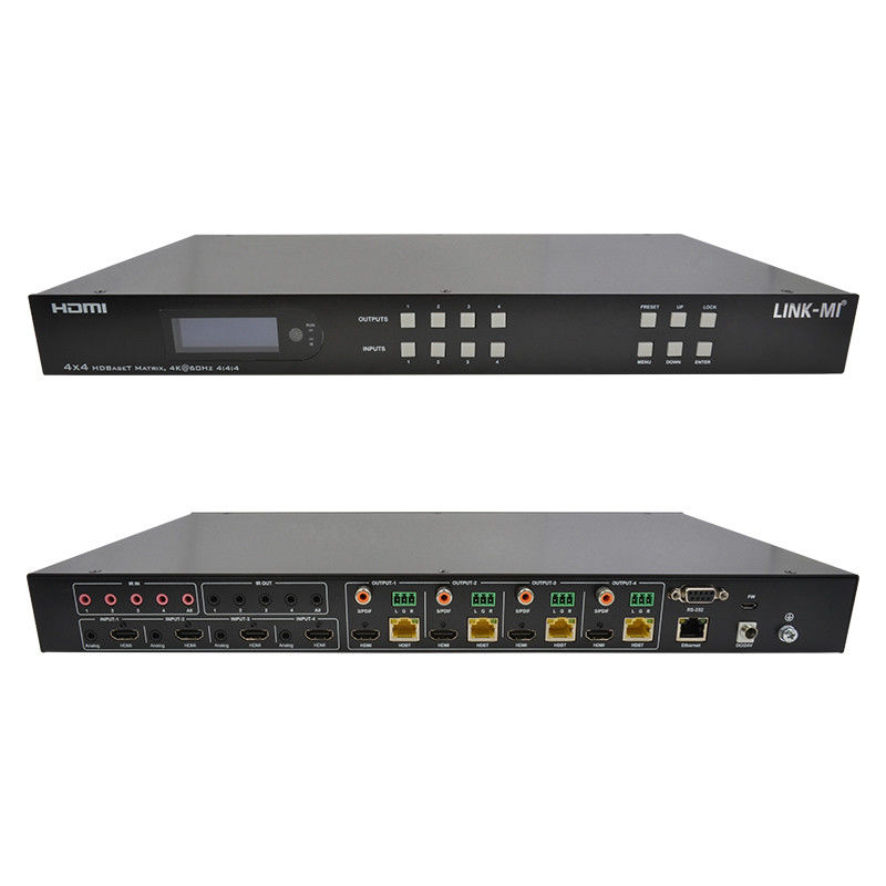 70m 4x4 HDMI Audio Matrix Switch mit 4 HDMI Loop Out für 4 Port Video Switch