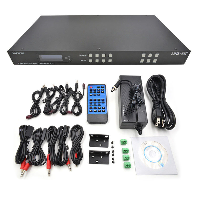 70m 4x4 HDMI Audio Matrix Switch mit 4 HDMI Loop Out für 4 Port Video Switch