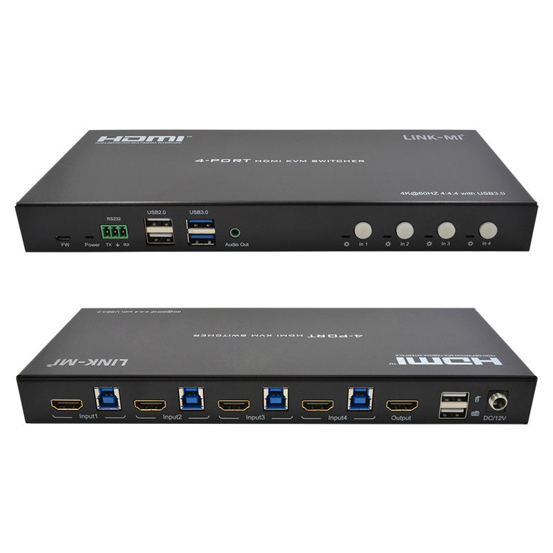 4 Port Netzwerk HDMI2.0 KVM Schalter bis 4K 60Hz 18Gbps