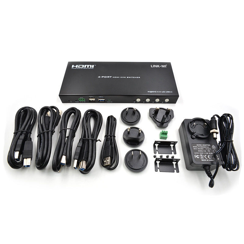 4 Port Netzwerk HDMI2.0 KVM Schalter bis 4K 60Hz 18Gbps