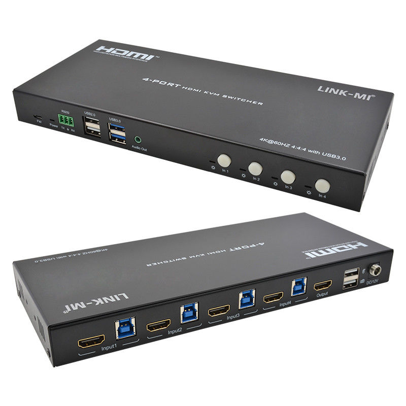 4 Port Netzwerk HDMI2.0 KVM Schalter bis 4K 60Hz 18Gbps
