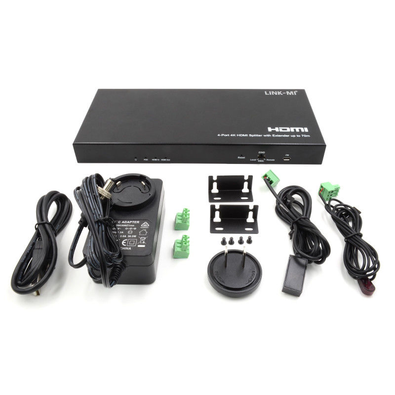 70M 1x4 4K HDMI Splitter Extender mit Audio-Extrakt 1x4 HDMI Splitter über Cat6