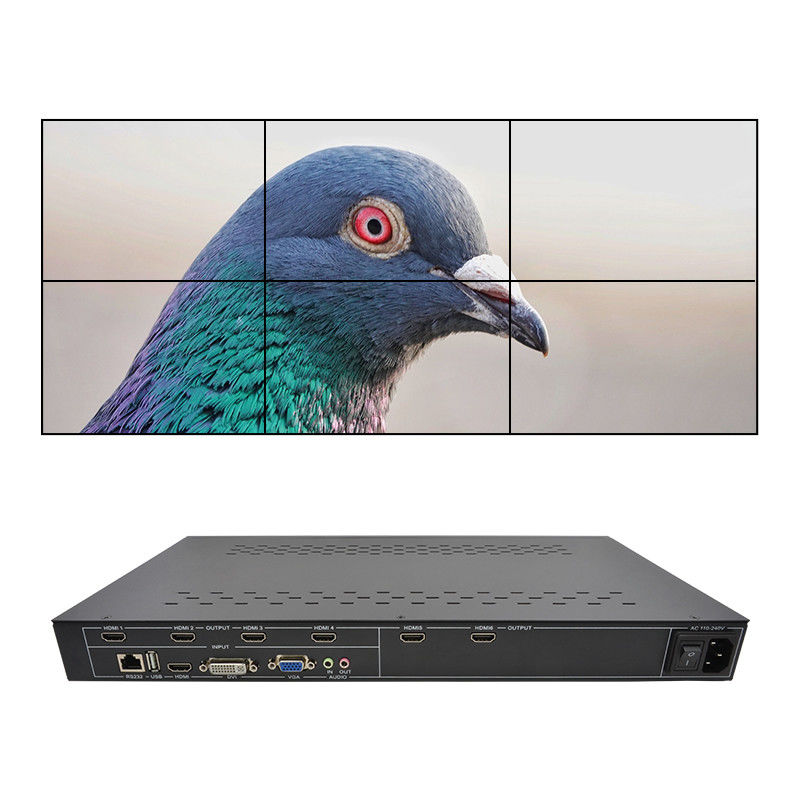 6 Kanäle HDMI Video Wandsteuerung 2X3 LED Wandsteuerung für 6 Splicing TVs