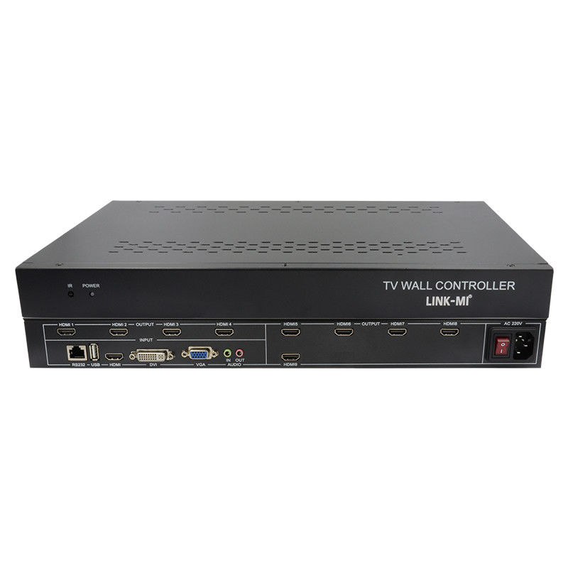 9 Kanäle HDMI Video Wandcontroller 3X3 Zoom Untertitel Multi Display Controller für Werbung