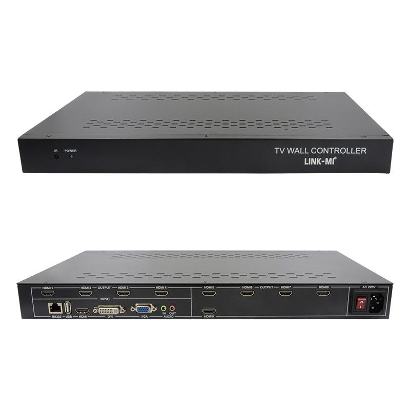 9 Kanäle HDMI Video Wandcontroller 3X3 Zoom Untertitel Multi Display Controller für Werbung