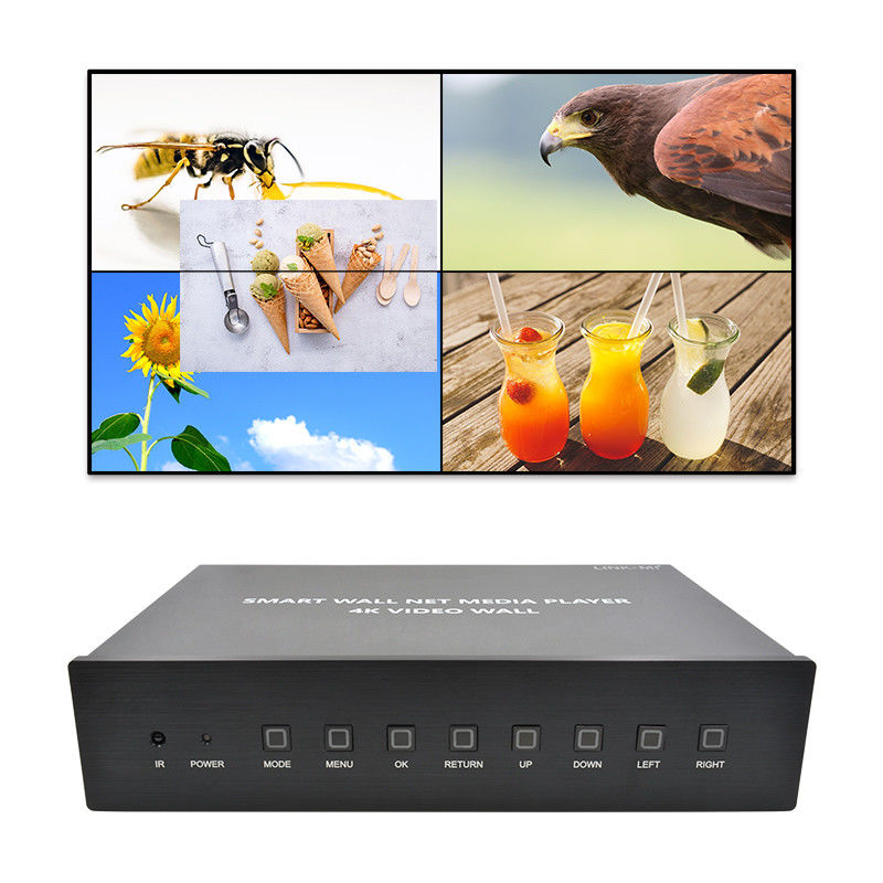 HDMI 2X2 4K Video Wandcontroller Media Player TV Wandprozessor für 4 Fernseher