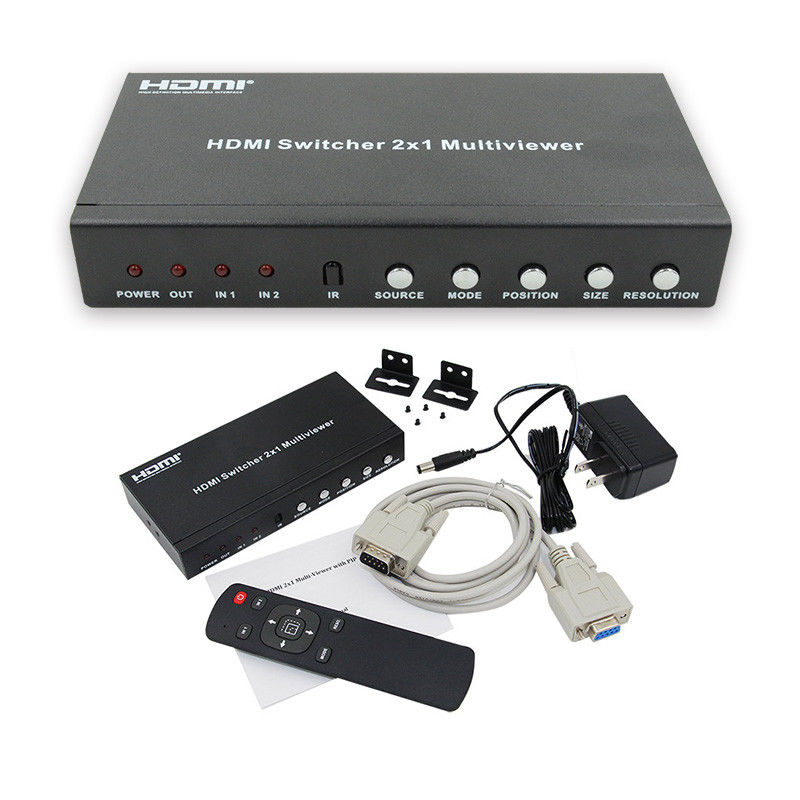 225 MHz HDMI Quad-Screen Splitter HDMI 2x1 Multiviewer mit PIP 2 in 1 Out