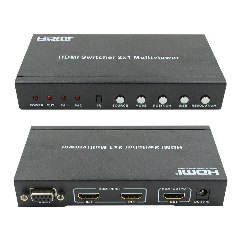 225 MHz HDMI Quad-Screen Splitter HDMI 2x1 Multiviewer mit PIP 2 in 1 Out