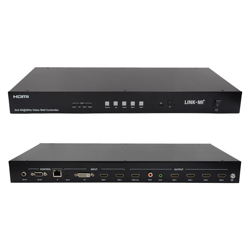 4K Video-Wand-Matrix-Controller 2x2 1x4 4x1 10x10 Splicing Display USB Typ C DVI