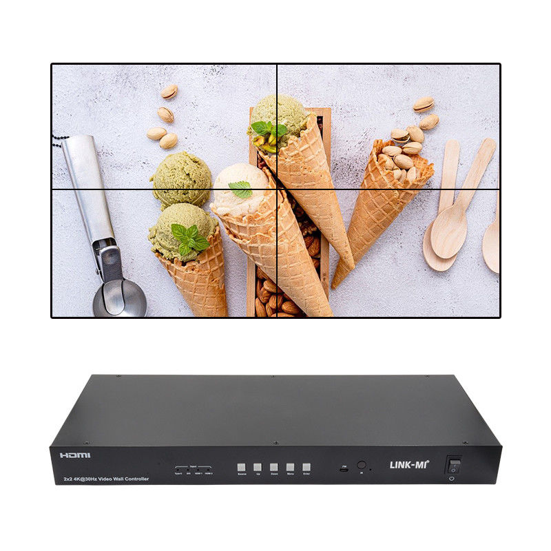 4K Video-Wand-Matrix-Controller 2x2 1x4 4x1 10x10 Splicing Display USB Typ C DVI