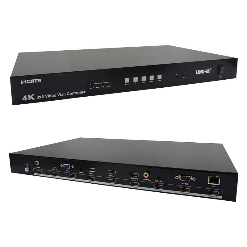 Ultra HD 4K Video Wandsteuerung HDMI DP 3x3 Video Wandprozessor VGA USB Typ-C