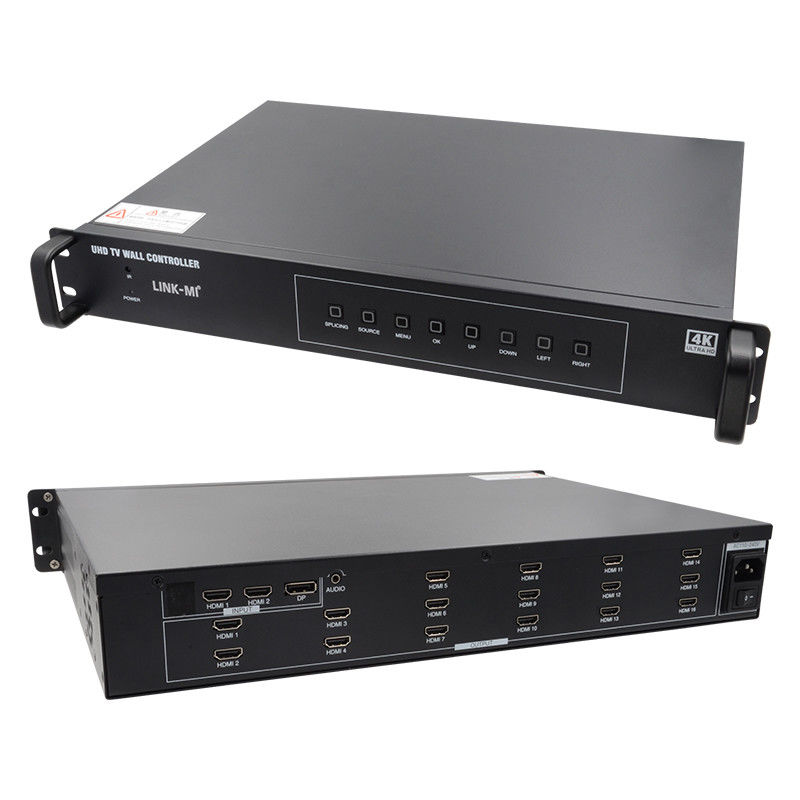 4K 4X4 HDMI-Videowandcontroller 16 HDMI-Ausgänge Bilddrehung Videowandprozessor