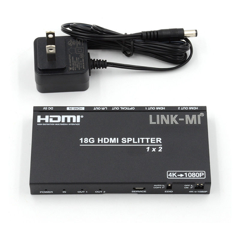 4K 2.0b 2 Port HDMI Splitter 4 HDCP 2.2COPY AUTO EDID HDMI Audio Video Extrakt