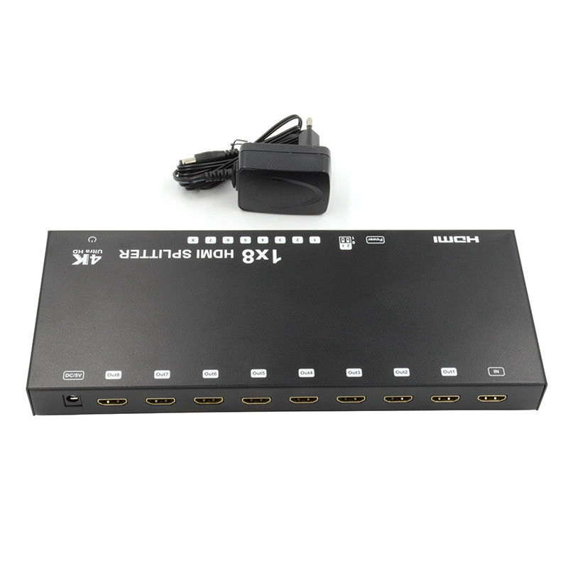 8 Ports 4K HDMI Splitter Video Splitter 3D EDID 1 In 8 Aus Duplikator für 8 Fernseher