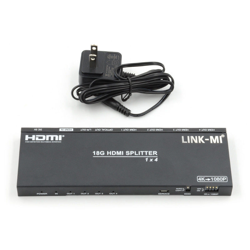 4K 1X4 Multi HDMI Splitter EDID analoge optische HDMI2.0b 4 Port Video Splitter