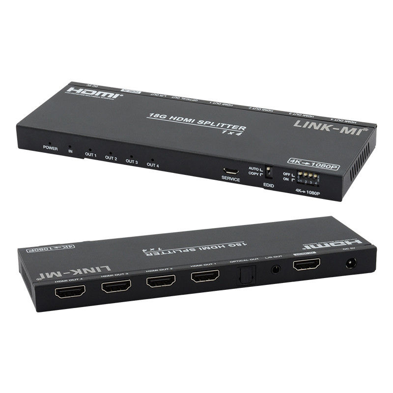 4K 1X4 Multi HDMI Splitter EDID analoge optische HDMI2.0b 4 Port Video Splitter