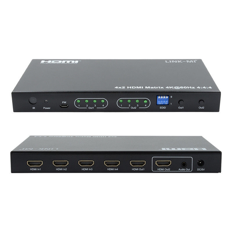 HDMI 4x2 Matrix Switcher 4K@60hz44 18Gbps HDCP2.2 4 In 2 Out HDMI-Videoschalter