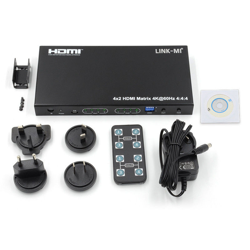 HDMI 4x2 Matrix Switcher 4K@60hz44 18Gbps HDCP2.2 4 In 2 Out HDMI-Videoschalter