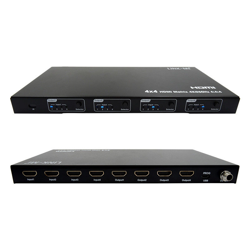 Rs232 4x4 HDMI-Matrix-Switch Unterstützung 4K 60Hz 18Gbps EDID 4 bis 4 HDMI-Video-Switch