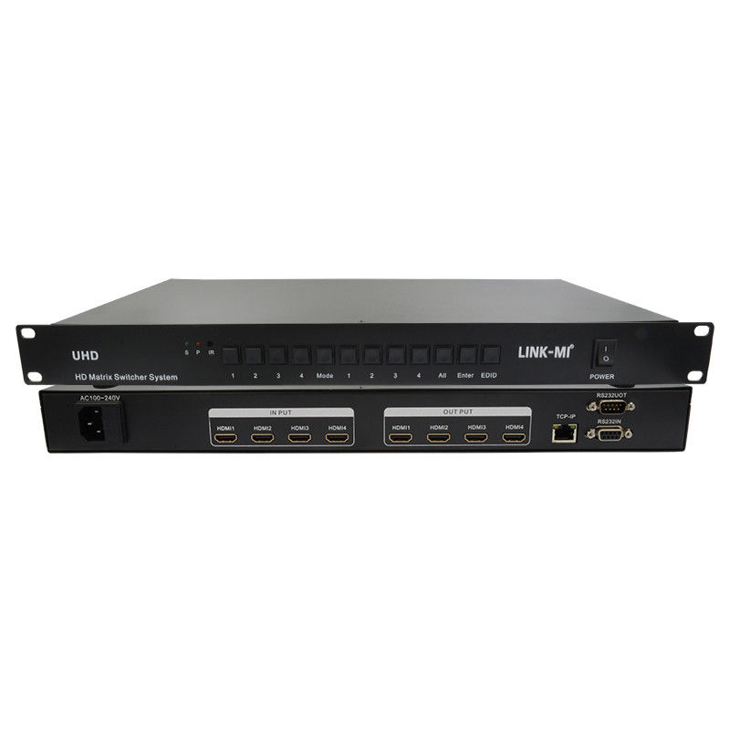 4X4 HDMI Matrix Switcher System 4K HDMI Video Switch Unterstützung von RS232 TCP/IP