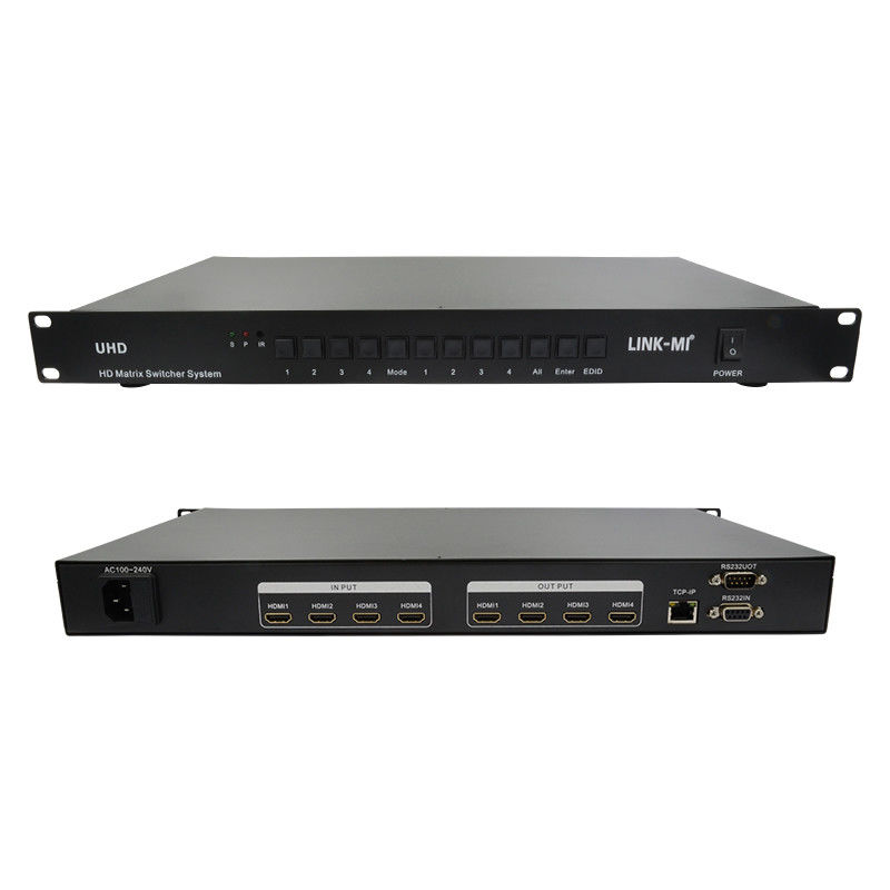 4X4 HDMI Matrix Switcher System 4K HDMI Video Switch Unterstützung von RS232 TCP/IP