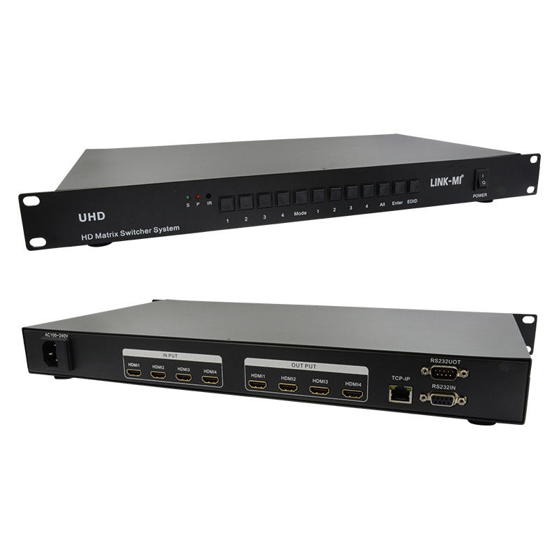 4X4 HDMI Matrix Switcher System 4K HDMI Video Switch Unterstützung von RS232 TCP/IP