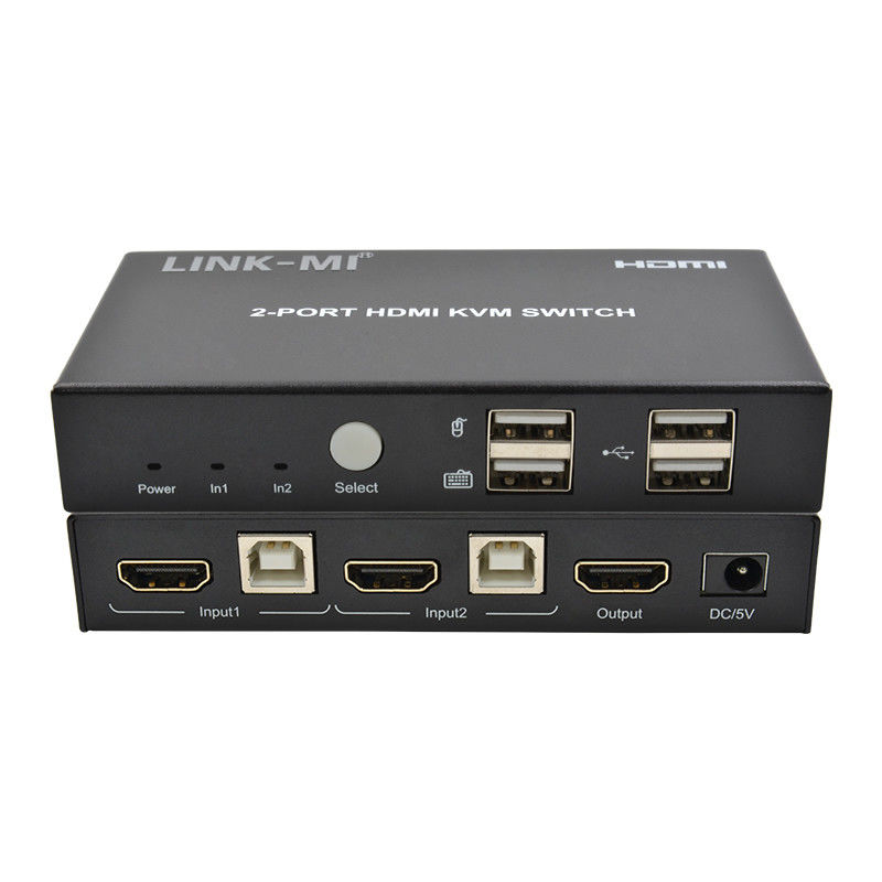 4K 2Port HDMI KVM Switch Unterstützung 4K 30Hz USB Typ B Port