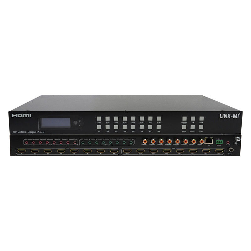 8x8 HDMI Matrix 4k Hdmi Switcher mit Unterstützung für analoge Audio-Extraktion 18 Gbps HDR