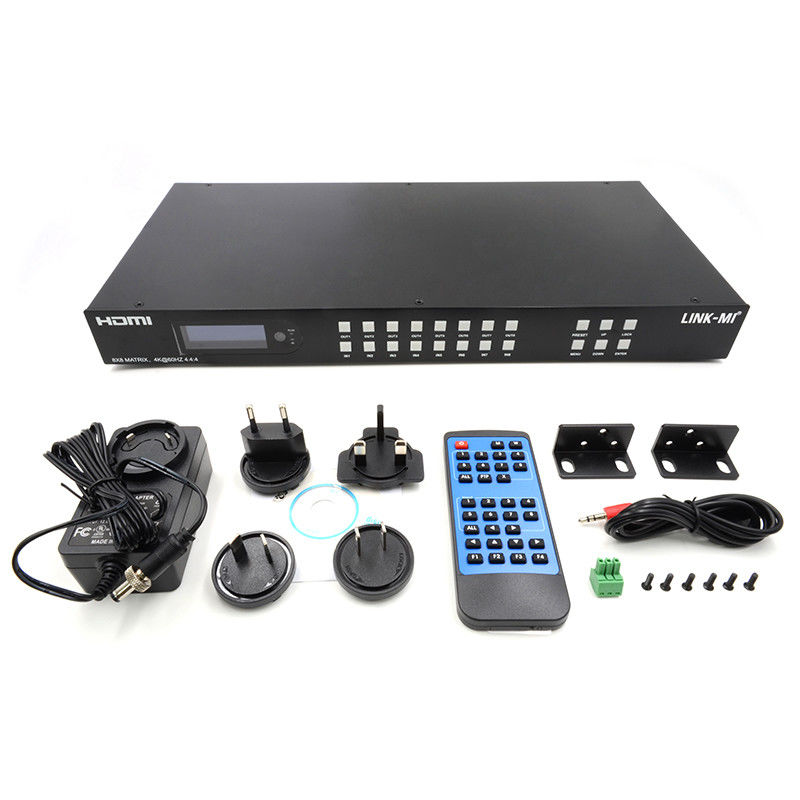 8x8 HDMI Matrix 4k Hdmi Switcher mit Unterstützung für analoge Audio-Extraktion 18 Gbps HDR