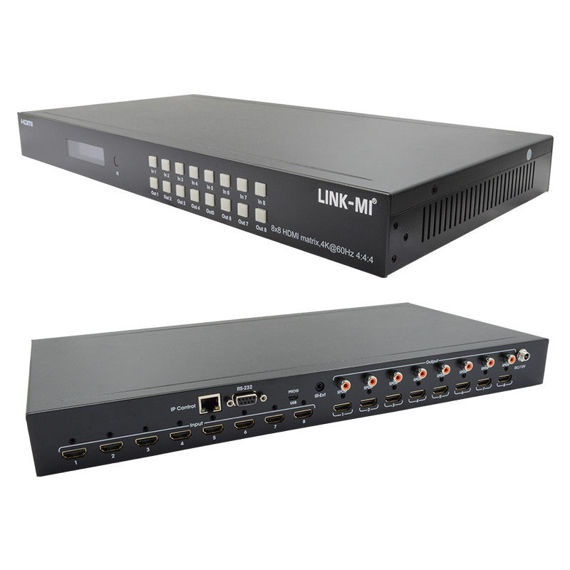 8x8 4K HDMI Modular Matrix Switcher mit SPDIF Out IP Web GUI Steuerung für 8 UHD-Displays