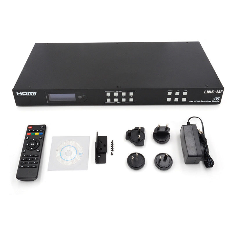 Nahtloser HDMI 4K Video Wandsplitter HDMI Matrix Switcher 2X2 4 In 4 Out