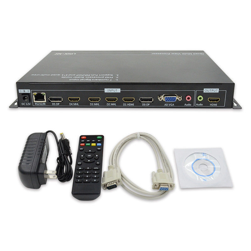 PIP POP HDMI Multi Viewer 4k 4x1 mit IR Fernbedienung RS232