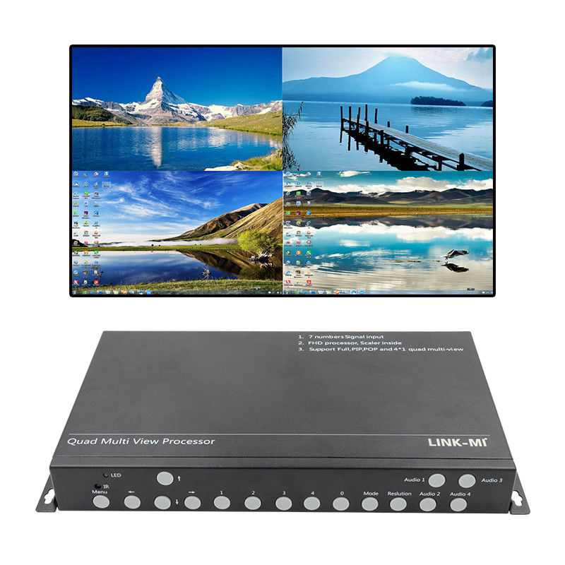 PIP POP HDMI Multi Viewer 4k 4x1 mit IR Fernbedienung RS232