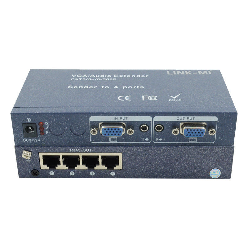 15pin 4 Port VGA Extender 1 bis 4 VGA Splitter 4 Kanäle Video UTP Extender