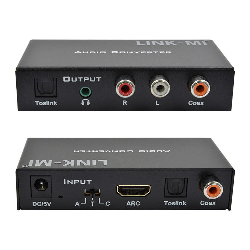 Dac Converter Digital Analog Audio Converter Unterstützung von HDMI ARC Toslink Coax Digital Audio
