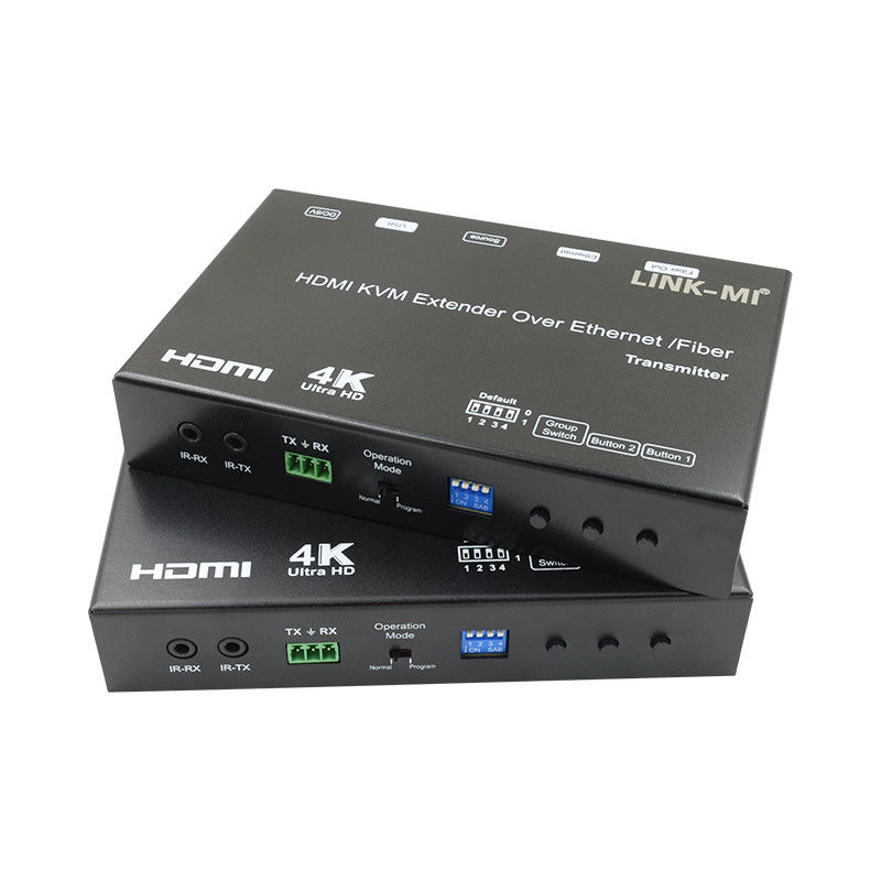 HDMI USB AV über IP KVM Extender über Faser Unterstützung POE RS232 Unicast Multicast