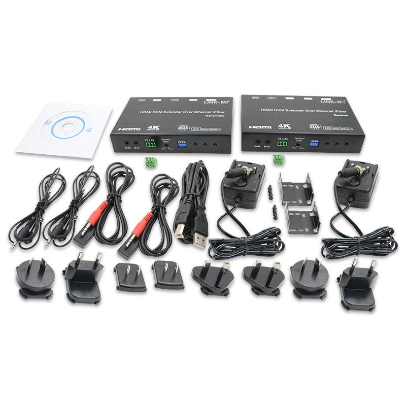 HDMI USB AV über IP KVM Extender über Faser Unterstützung POE RS232 Unicast Multicast