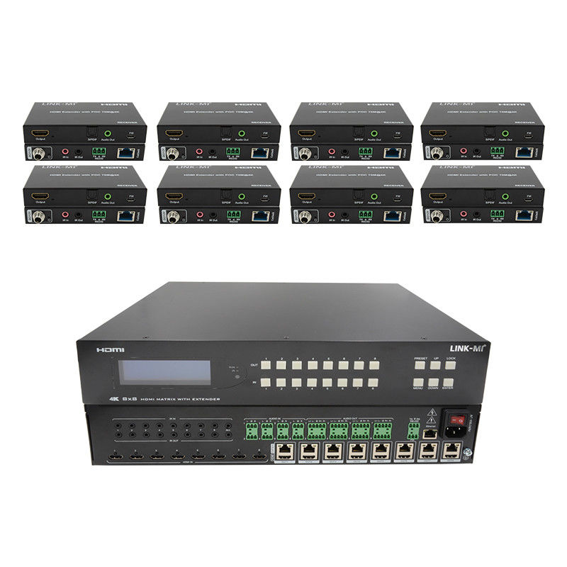 8X8 HDMI Matrix Extender bis 70m 8 HDMI Loop Out 4K60Hz HDMI Video Switch