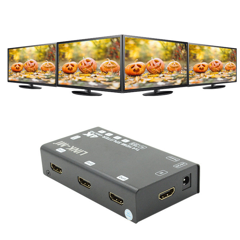 1X4 Video Splitter HDMI 4k 60Hz AV Splitter Unterstützung 3D EDID Für 4 Ultra HD Fernseher