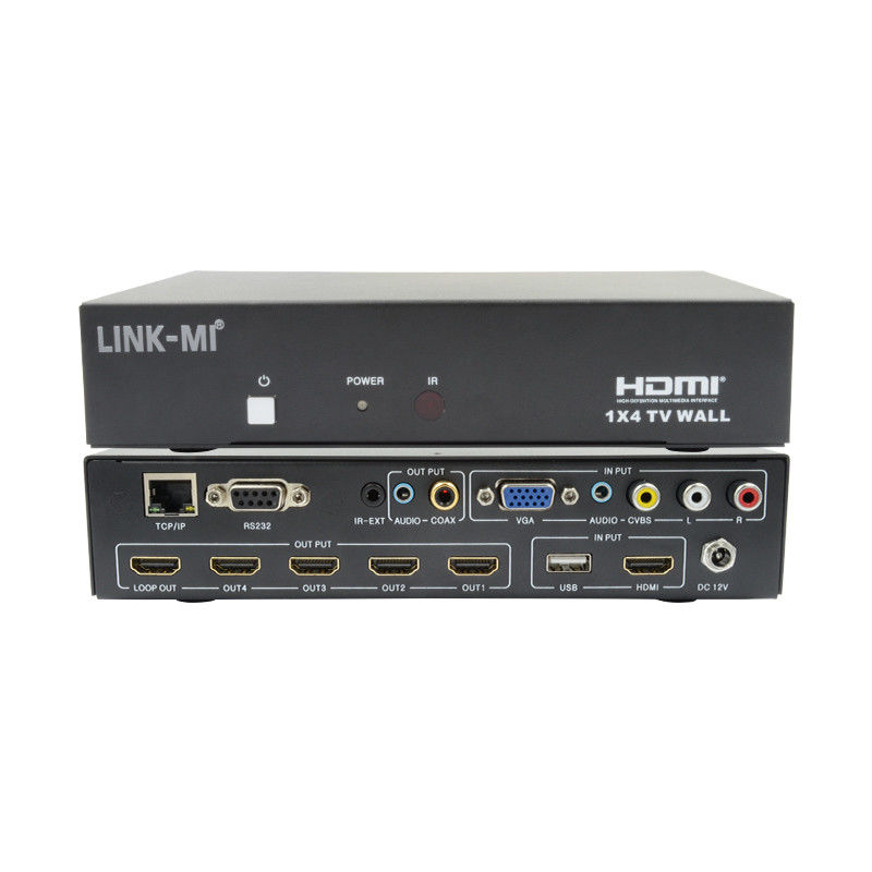 LM-TV04L HDMI 1x4 TV WALL Unterstützung von CVBS/VGA/HDMI/USB Play-Eingabequellen